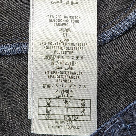 Guess Jeans Womens 28 Blue Dark Wash Low Rise Crop Ruched Hem Stretch Denim - Picture 10 of 16